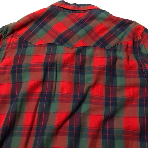 Ralph Lauren denim & supply mens M short sleeve sawtooth pearl snap button short - Picture 10 of 11
